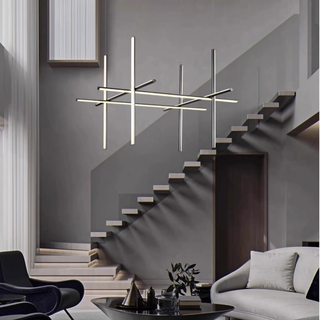 Підвісний світильник Lattice L81-см Led 64W / L121-см Led 80W / L176-см Led 106W 4000K Black / Gold 250458-100004323