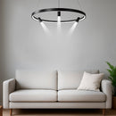 Підвісна люстра чорна з трьома поворотними спотами Спун D-60 cm H-120 cm Black Spoon Trio 250661-100005374