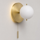 Світильник настінний золотий з текстильним плафоном D-20 cm E14 Gold + White Ball 260858-100008735