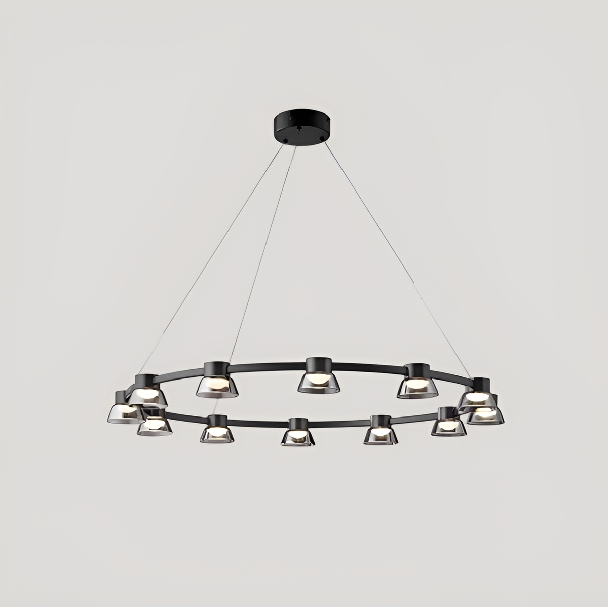 Підвісні світильники Industrial Black + Graphit 3000К-6000К D-60cm Led 12W / D-80cm Led 18W / D-100cm Led 24W 231018-100002689