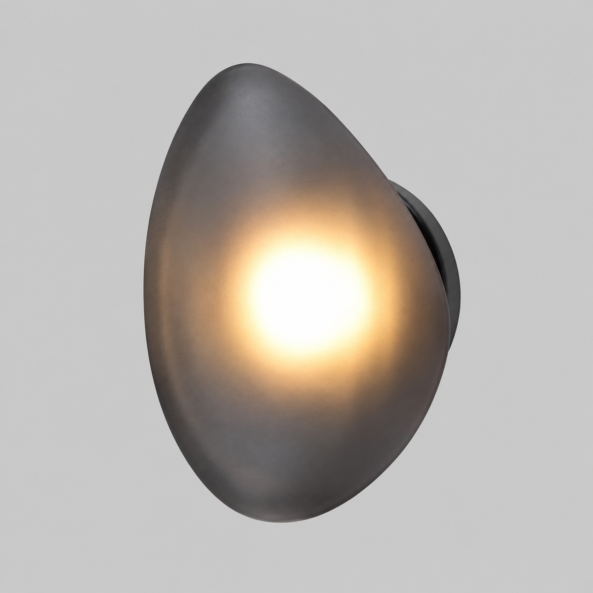 Світильник настінний чорний з димчастим плафоном H-20 cm Led 5W Black + Smoke Rock 260936-100008942