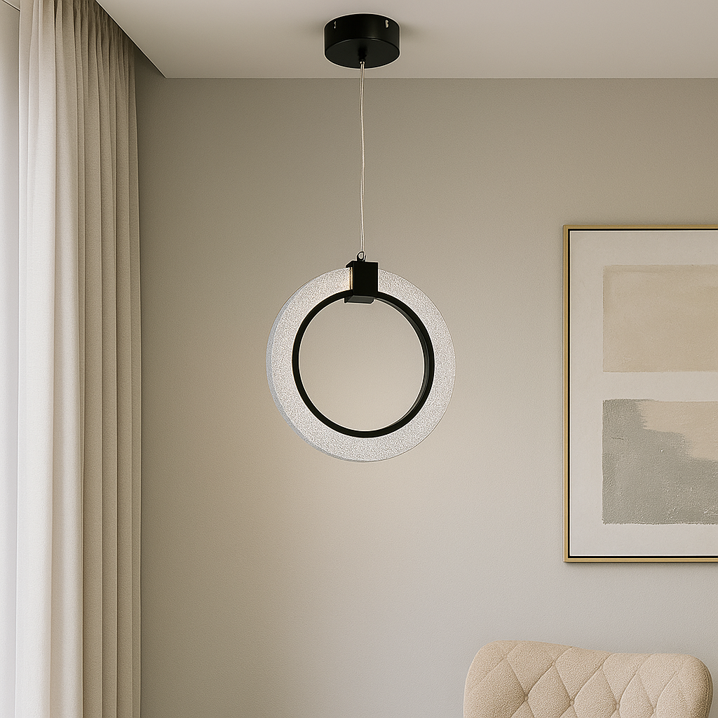Підвісний світильник Circle D-20cm 4000K 7W Black 250635-100005141