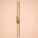 Світильник золотий настінний 2 розміри L-60cm / L-80 cm Led 6W/10W Gold Pipe Line Square 251222-100006926