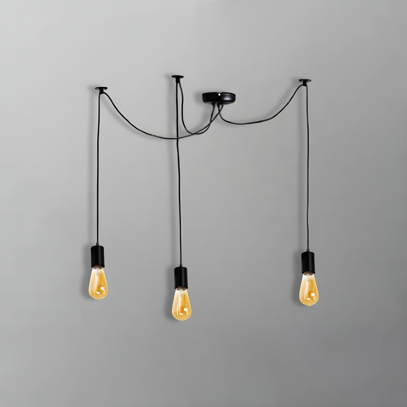 Підвісні світильники Spider-3 Black / Brush-Gold H1500 1xE27 240541-100003255