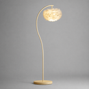 Торшер молочного кольору з плафоном з пір'я H - 152,4 cm D - 31 cm E27 Beige Feather Floor Lamp 260822-100008705