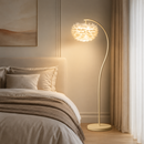 Торшер молочного кольору з плафоном з пір'я H - 152,4 cm D - 31 cm E27 Beige Feather Floor Lamp 260822-100008705