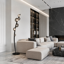 Торшер чорний з графітовими плафонами H - 165 cm Led Black + Graphit Mildew 260822-100008706