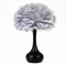 Настільна лампа чорна з сірим плафоном з пір'я Перо H-46 cm E27 Black+Grey Feather 251058-100006254