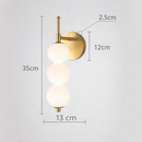 Світильник настінний золотий на 3 / 4 / 5 плафонів куль Led 5W / 6W / 8W Gold + White Bollo Pearls 260458-100007776