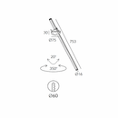 Чорний точковий врізний акцентний світильник L-50 cm/L-75 cm Led 3W 3000K/4000K Black Wand 251225-100006922