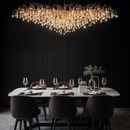 Люстра золота розкішна каплі в зал L-250 cm H-120 cm ЕКСТРА ВЕЛИКИЙ РОЗМІР 2,5 метри Gold Aqua 210720-100000114