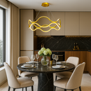 Люстра золота підвісна світлодіодна D-60 cm Led 105W Wave Gold 251188-100006583