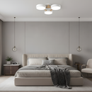 Люстра стельова світлодіодна зелений / білий / сірий з дерева Green / White / Grey Wooden 3 230758-100002389