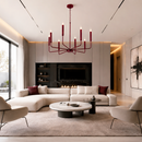 Люстра підвісна винна на 8 ламп у вигляді свічок D-90 cm 8xE14 Wine Candelabr 260777-100008456