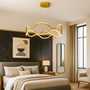 Люстра золота підвісна світлодіодна D-60 cm Led 105W Wave Gold 251188-100006583