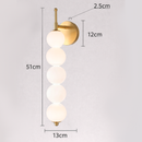 Світильник настінний золотий на 3 / 4 / 5 плафонів куль Led 5W / 6W / 8W Gold + White Bollo Pearls 260458-100007776