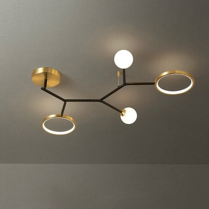 Люстра Golden wood H120 LED-модуль + G9 4000K L930 Led 28W / L1560 Led 57W Black + Gold 240527-100003321
