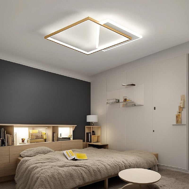 Люстра стельова Double ceiling L500 Led 36W 3000K 4000K 6000K Gold + White 240676-100003429