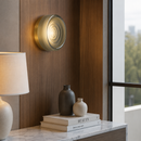Настінний світильник IP54 D-14 cm Led 5W 4000K Gold+Clear Lori 251036-100006259