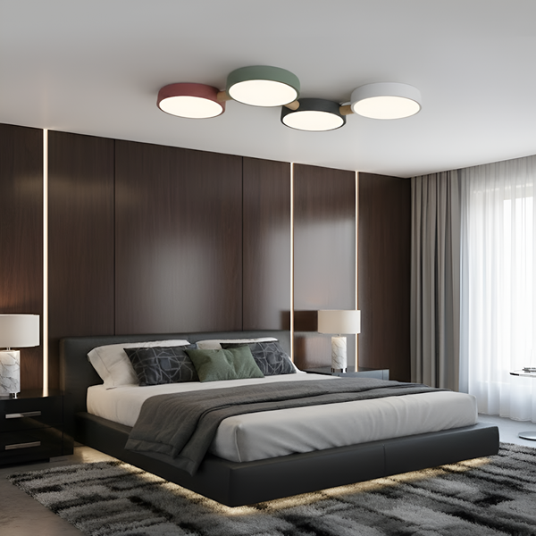 Люстра з дерева сірий, білий, зелений, рожевий L-87 cm W-47 cm Led 4100K 48W Wooden Green forest New 230958-100002588