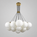 Люстра золота з білими плафонами D-45 / 67 / 75 cm G9 x 7 / 13 / 19 Gold + White Pumpo bubbles 260718-100008457