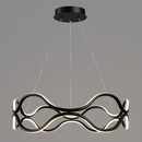 Люстра чорна підвісна світлодіодна D-60 cm Led 105W Wave Black 251188-100006584