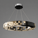 Люстра підвісна хромова здекоративними вставками кристалами D-60 cm Led 70W Chrome Crystal Lattice 260822-100008751