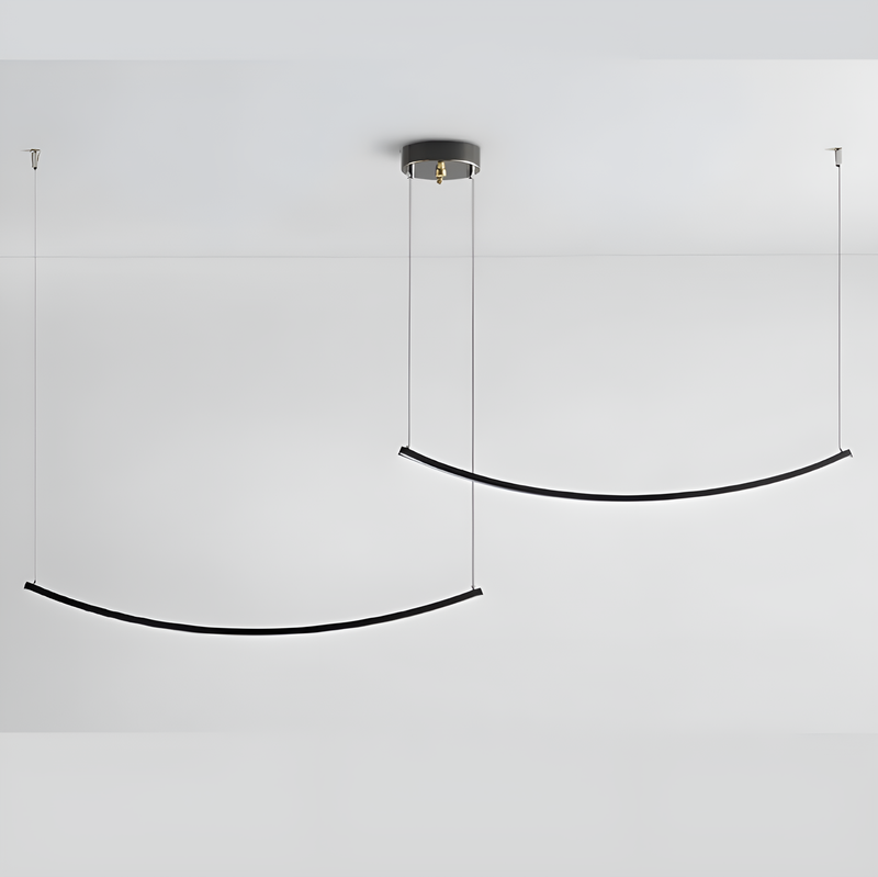 Підвісні світильники чорні акрилові трубчасті L-105 cm Led 24W / L-130 cm Led 36W Black Arc 240358-100003129