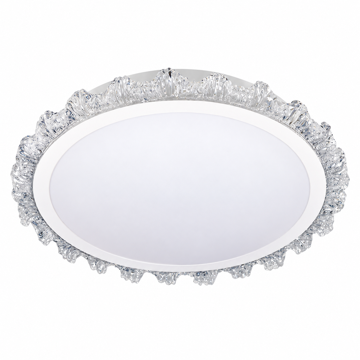 Люстра стельова біла з акриловим декором D-50 cm Led 54W White Silvia 260931-100008955