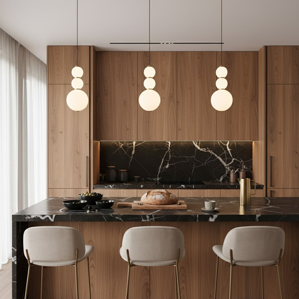 Підвісний світильник золотий з білим матовим плафоном H-22 cm Led 12W Gold Pearl 3 balls 251166-100006664