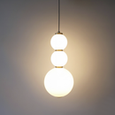 Підвісний світильник золотий з білим матовим плафоном H-22 cm Led 12W Gold Pearl 3 balls 251166-100006664