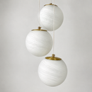 Підвісний світильник з білими круглими плафонами L-45 cm 3 / 5 / 7xE27 Gold + White Pumpo bubbles 250218-100004208