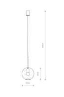 Підвісний світильник чорний D-20 cm E27 Black Ball 260968-100008869
