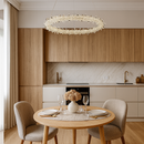 Люстра золота підвісна з пультом та з кришталевим плафоном D-40 cm/ 50 cm/ 60 cm Led Gold Crystal Shine 1 Diamond 251176-100006665