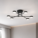 Люстра чорна стельова D-73 cm H-20 cm GX53x6 Black Light set 260748-100008460