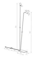 Торшер чорний H-216 cm GU10 Black Mustache 251210-100006993