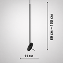 Підвісний світильник чорний з поворотним плафоном H-80 cm Led 7W 3000K Black Slim Groky 260866-100008544