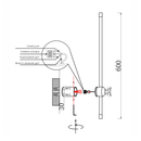 Настінний білий світильник H-60 cm / 90 cm / 125 cm Led 7W / 9W / 12W 4000К White Pipe Line 260836-100008724