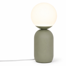 Лампа настільна зелена з білим матовим плафоном H-35 cm E14 Green Matte Bulb 260209-100007483