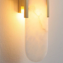Настінний світильник золотий з мармуру H-50 cm G4 Gold+White Marble 260758-100008374