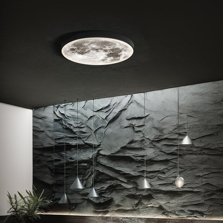 Настінні світильники Moon ceiling lamp D260 Led 24W / D400 Led 48W / D500 Led 72W 3000K 4000K 6000K Black 250376-100004255