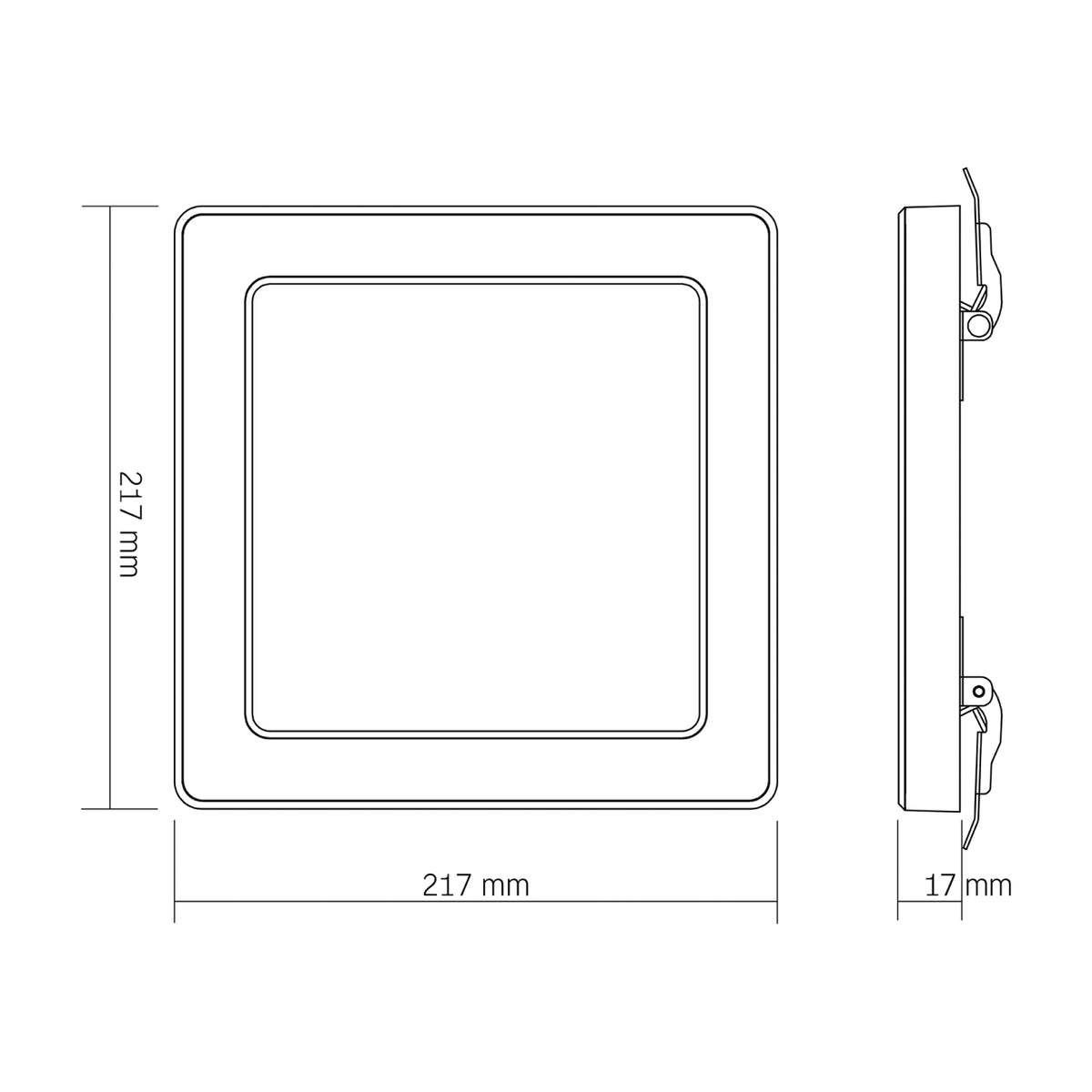 Настінно-стельовий світильник білий квадратний L-21.7 cm Led White Square 260854-100008675