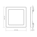 Настінно-стельовий світильник білий квадратний L-21.7 cm Led White Square 260854-100008675