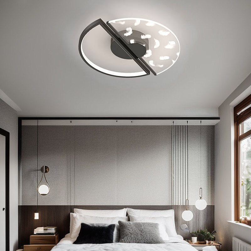 Стельовий світильник світильник з пультом Pero ceiling D490 Led 48W 3000K 4000K 6000K Black 250335-100004229