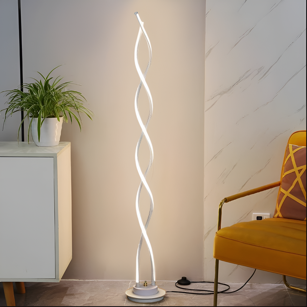 Напольний торшер Spiral 76W H-142cm White 250458-100004635
