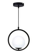 Підвісний світильник чорний D-25 cm E27 Black+White Orbit 251234-100006804