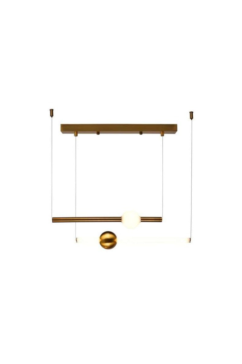 Люстра підвісна подвійна з тубусами L92 cm Led 30W 3000K Gold+White Lee 250834-100005825
