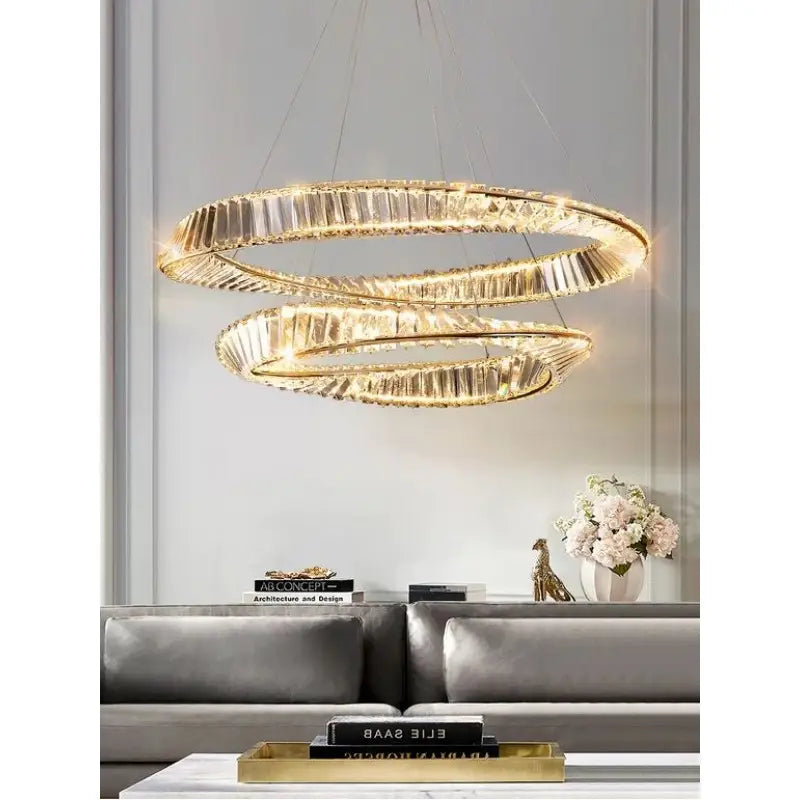 Підвісна люстра Brass Ring Luxury D600 +D800 LED-149W Gold 240588-100003302