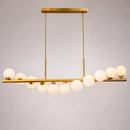 Люстра золота підвісна видовжена L-116 cm G9x11 Gold + White Bubbles Long 260135-100007305