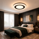 Стельова люстра чорна з акриловим плафоном D - 50 cm H - 7,5 cm Led 68W Black Crystal Circle 260531-100007969